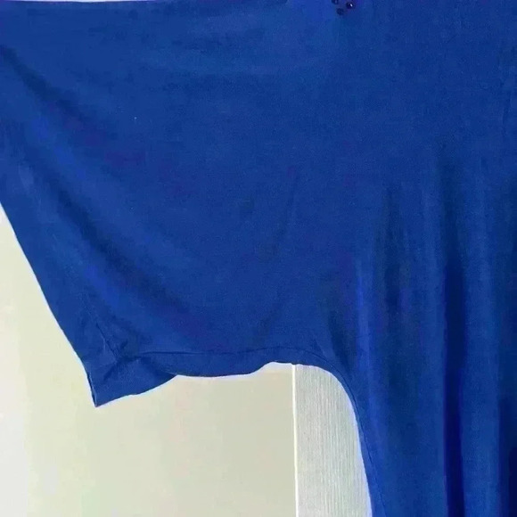 Spense blue top with studs on the shoulder. - Picture 7 of 8